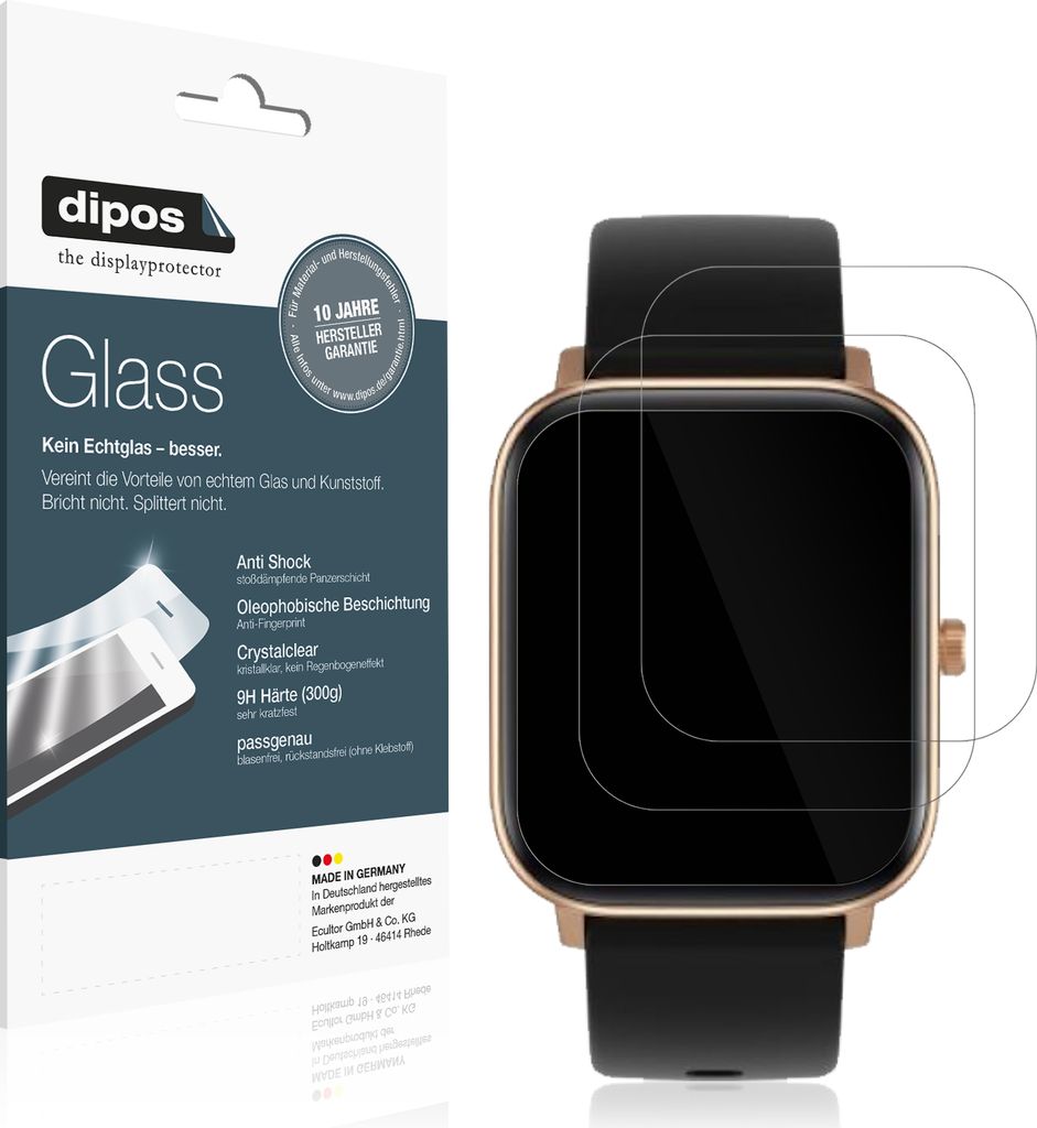 1x Schutzfolie für Noise ColorFit Icon 2 - Anti-Shock 9H Folie dipos Glass Kunststoffglas