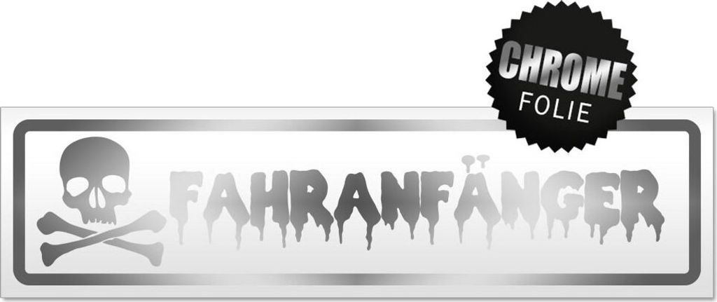 Fahranfänger Totenkopf Magnetschild Schild magnetisch
