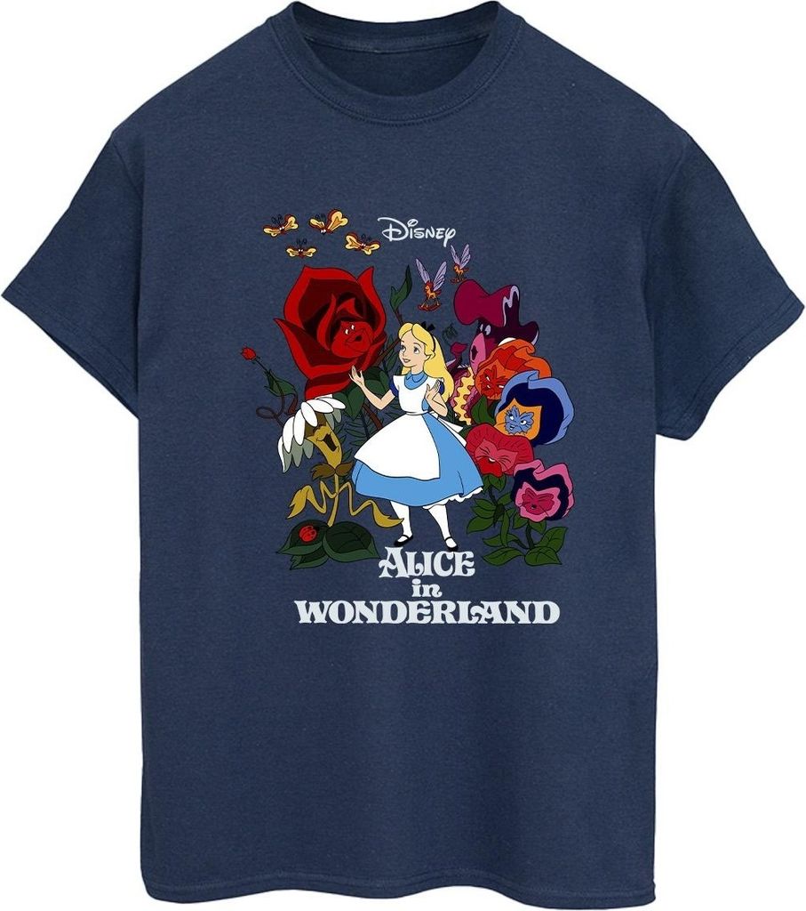 Disney - "Alice in Wonderland" T-Shirt für Damen BI8746 (L) (Marineblau)