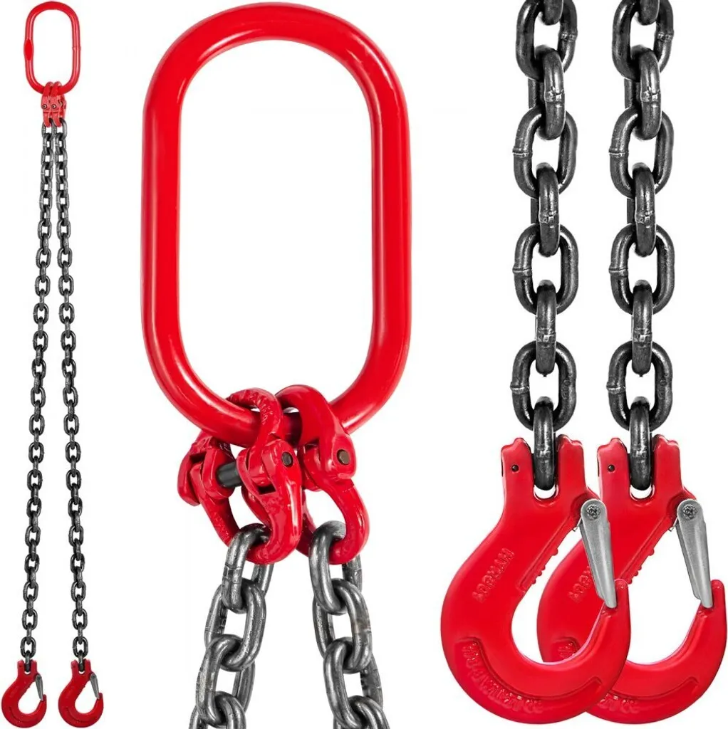 Élingue de chaîne de levage 5/6" x 5ft double branche en acier G80
