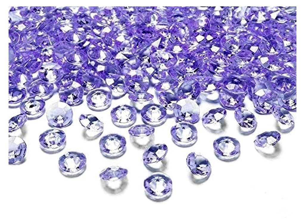 Kristalle Lila Diamanten Streuteile Dekosteine Tischdekoration Hochzeit 100 STÜCK Ø12mm