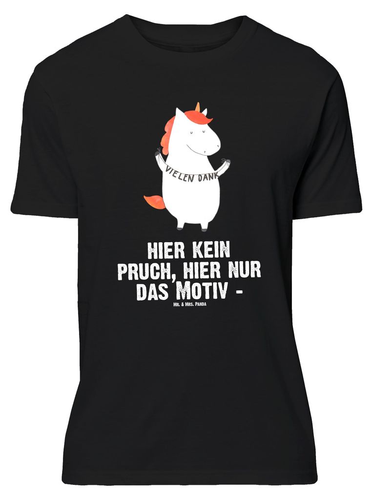 Mr. & Mrs. Panda S T-Shirt Einhorn Dankeschön - Schwarz - Geschenk, Danke, Einhörner, Danksagung, Jersey-Shirt, Vielen Dank, Design, oberteil, Ts...