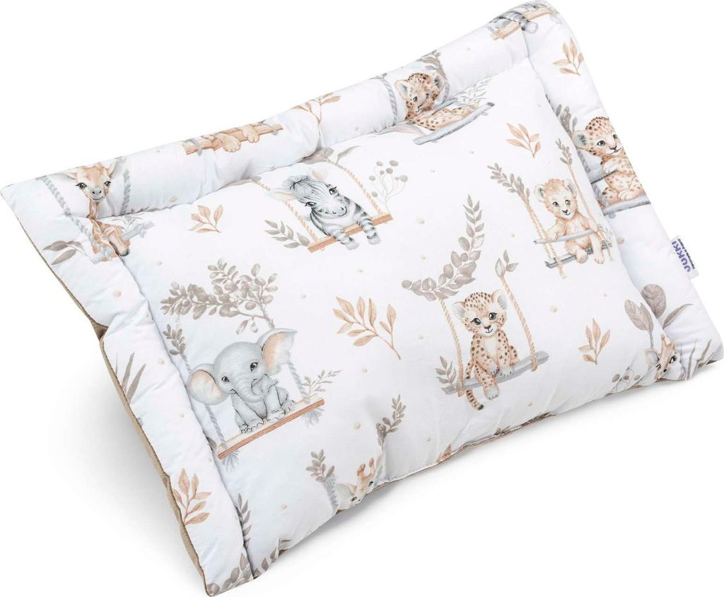 Happy Jungle & Latte Velvet Doppelseitiges Kinderkissen 40 Produktbild 