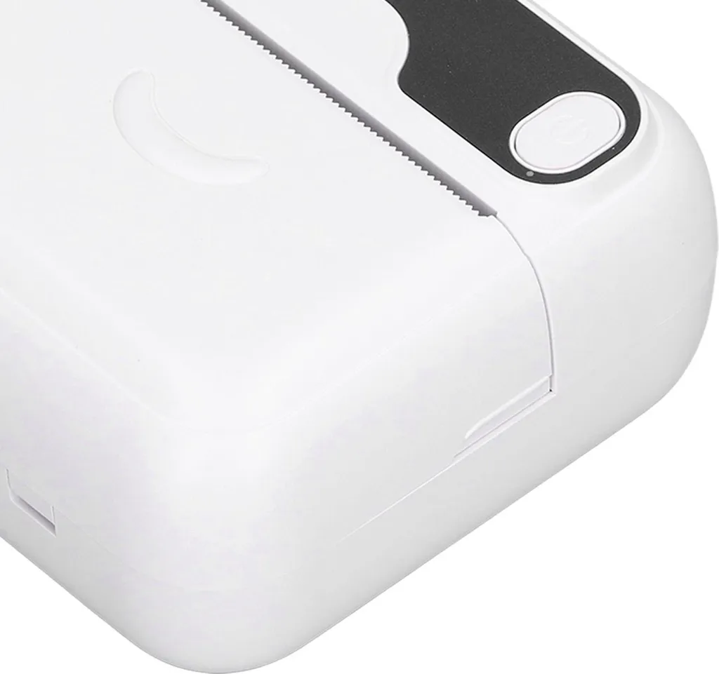 Mini Imprimante Portable Bluetooth Blanche pour Étiquettes et Photos