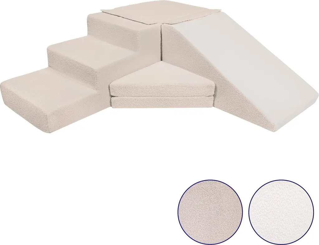 Parcours de Motricité en Mousse Bukla - 4 Blocs de Jeu Bébé Coloris Beige