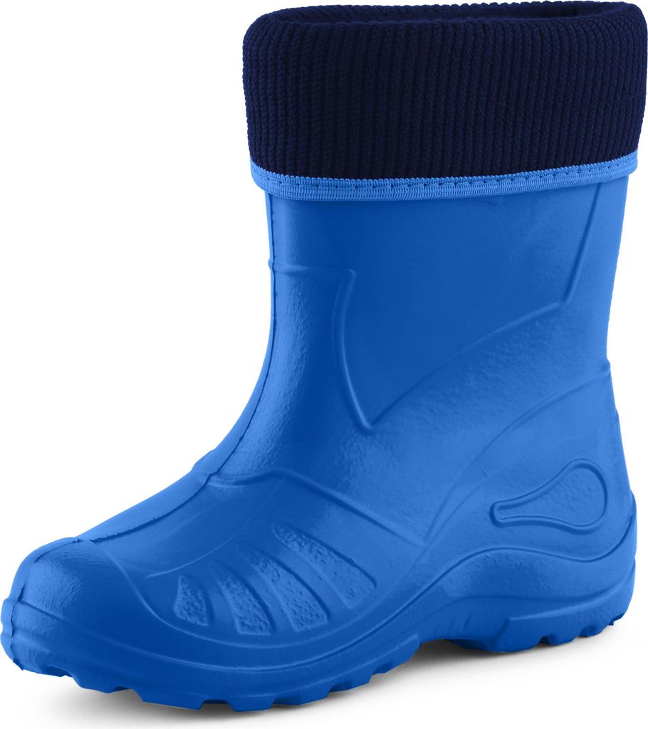 Ladeheid Kinder Mädchen Jungen Federleichte Eva Thermo Gummistiefel Gefüttert KL058 (Blau, 28).