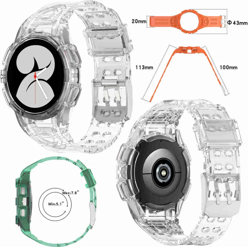 Cinturino Silicone Samsung Galaxy Watch 4 44mm con Cover Protettiva