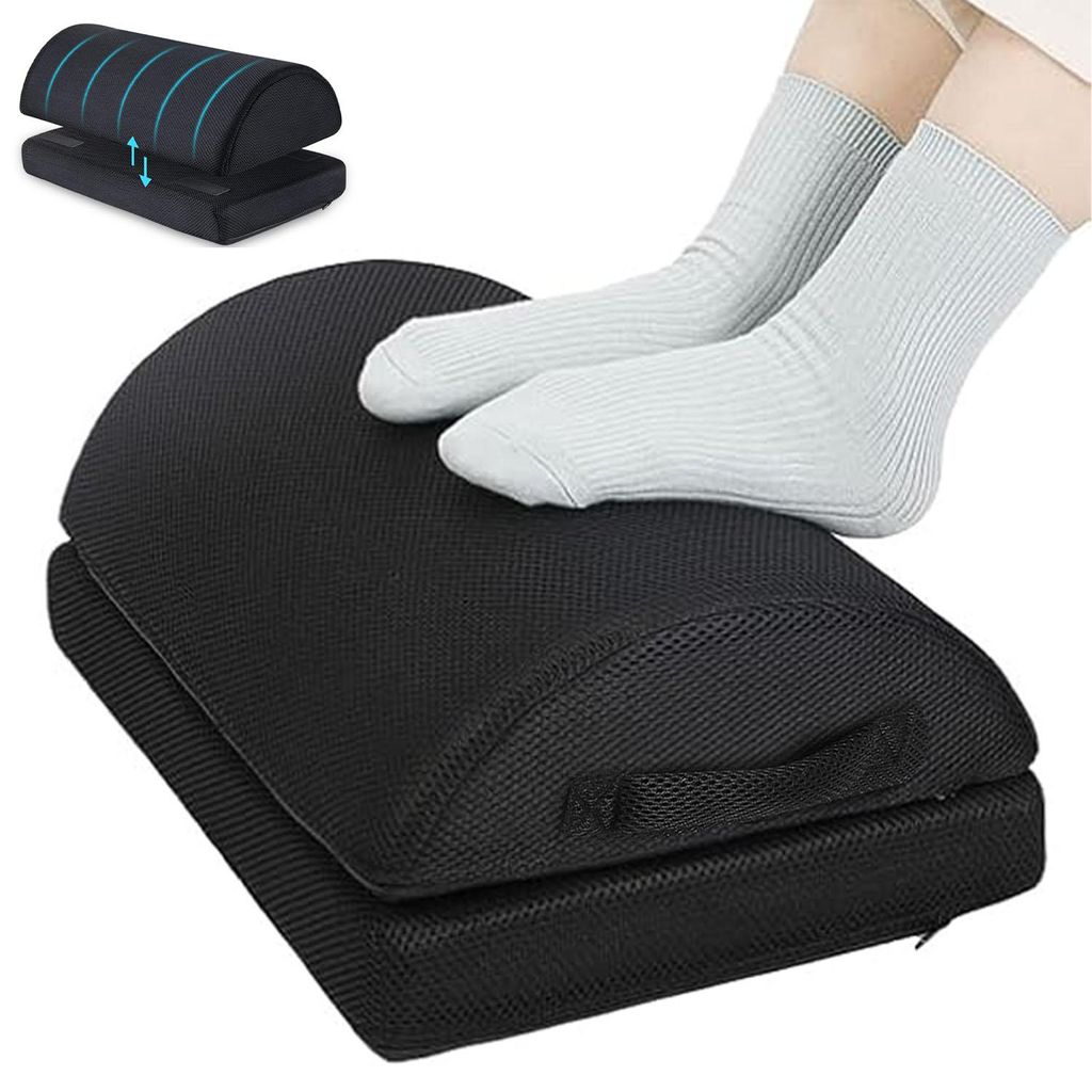 Fußstütze Schreibtisch Fußablage 2 Höhen Verstellbar Ergonomische Footrest für mehr Komfort für Büro & Home Office Fussstütze Unterm