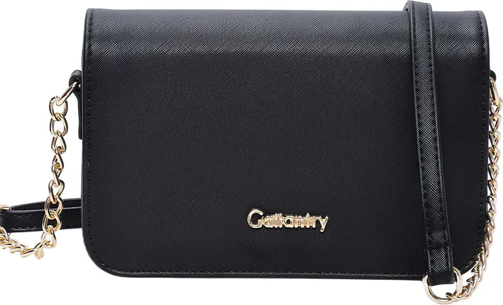 Gallantry Lisa Borsa Tracolla Nera | Texture Grana e Chiusura Magnete