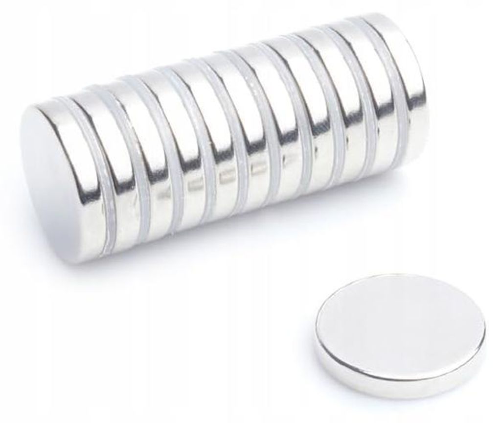 Neodym-Zylindermagnet MW 18x3 N38, 50 Stück