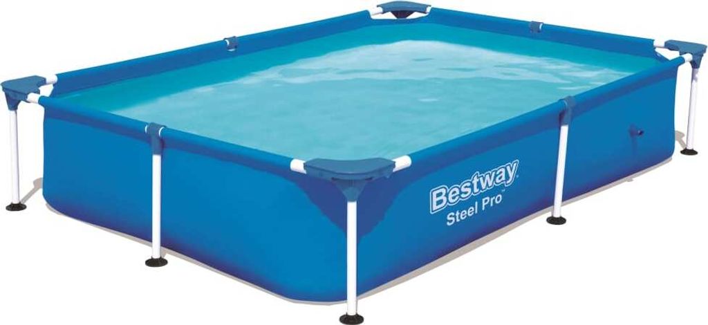 Bestway Steel Pro Swimming Pool mit Stahlrahmen 221x150x43 cm 56401