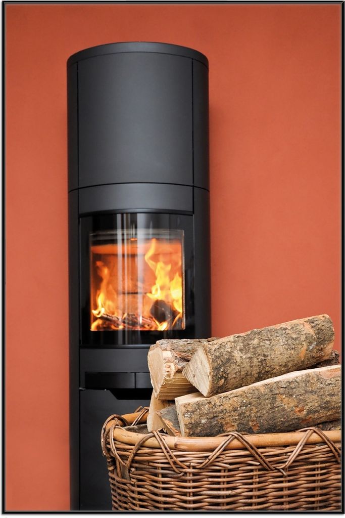 Wallario Wandbild Kamin Romantik, Größe: 61 x 91,50 cm, Produktbild 