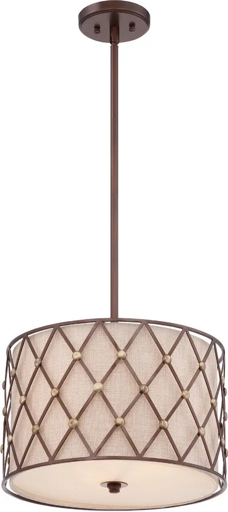Lustre suspension design industriel en métal cuivré pour salon 124 cm