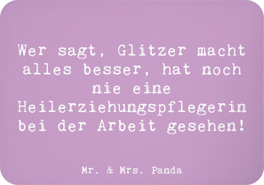 Mr. & Mrs. Panda magnet Spruch Heilerziehungspflegerin Glanz - Lavendeltraum - Geschenk, Kühlschrankmagnet, whiteboardmagnet, wandmagnet, Heldinne...