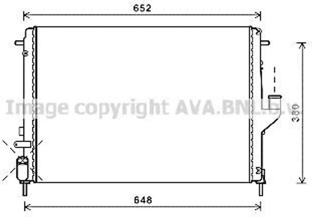 Radiateur de refroidissement moteur pour Dacia Logan, Sandero et Duster