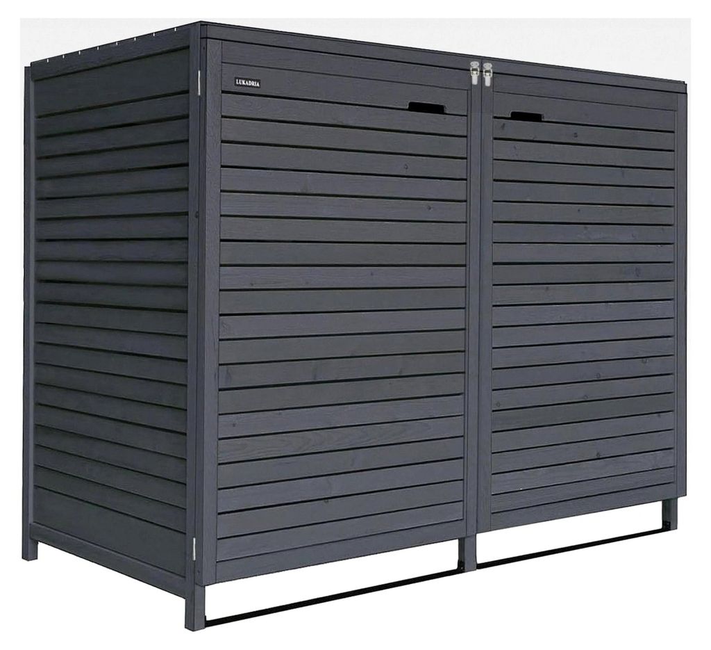 Mülltonnenbox ADRIA24 für 2 Mülltonnen 240L imprägniert in anthrazit