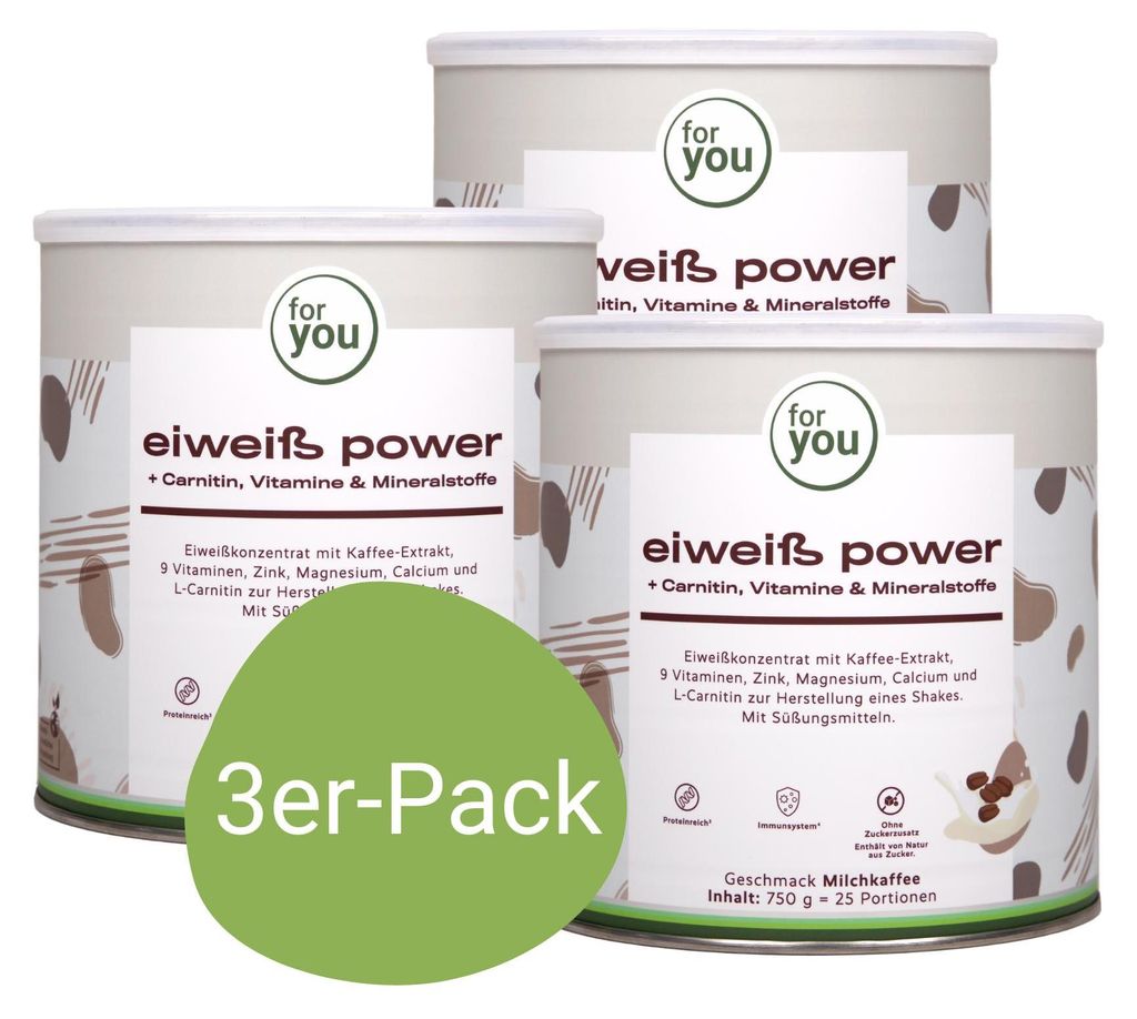for you power Eiweiß Dreierpack Produktbild 