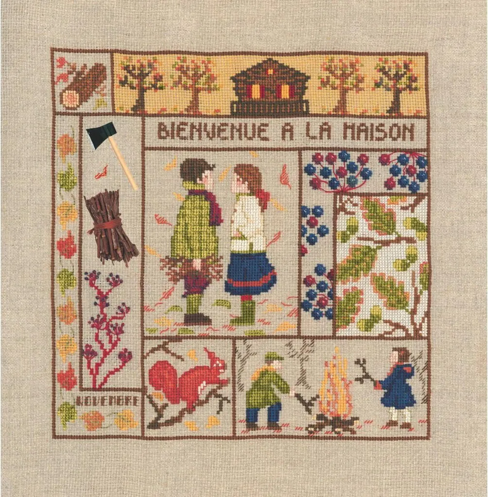 Kit punto croce Le Bonheur des Dames "Benvenuto novembre", DIY, 21x23cm