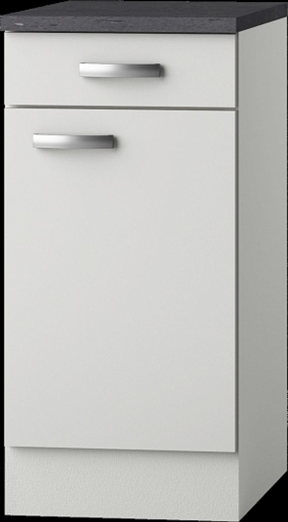 Küchen Unterschrank mit Arbeitsplatte Lagos U406-9 in weiß 40 cm breit