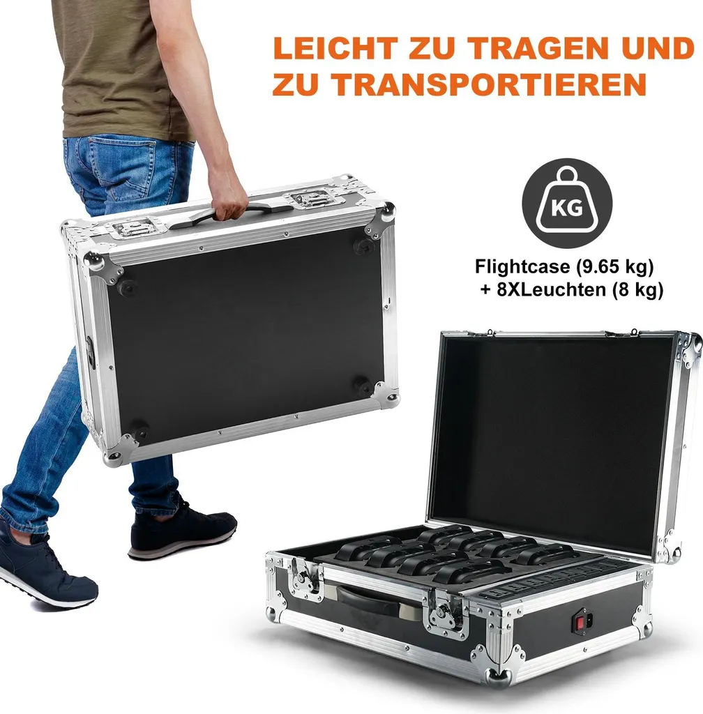 Valise de transport rigide pour projecteurs PAR contrôlés par APP - 3