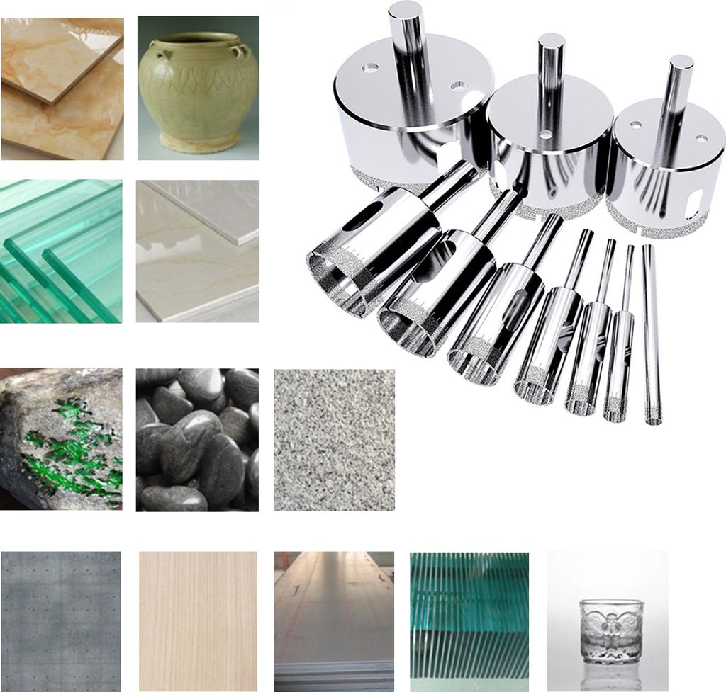 STILVORA Diamantbohrer Fliesenbohrer Set, Lochbohrer Glas Produktbild 