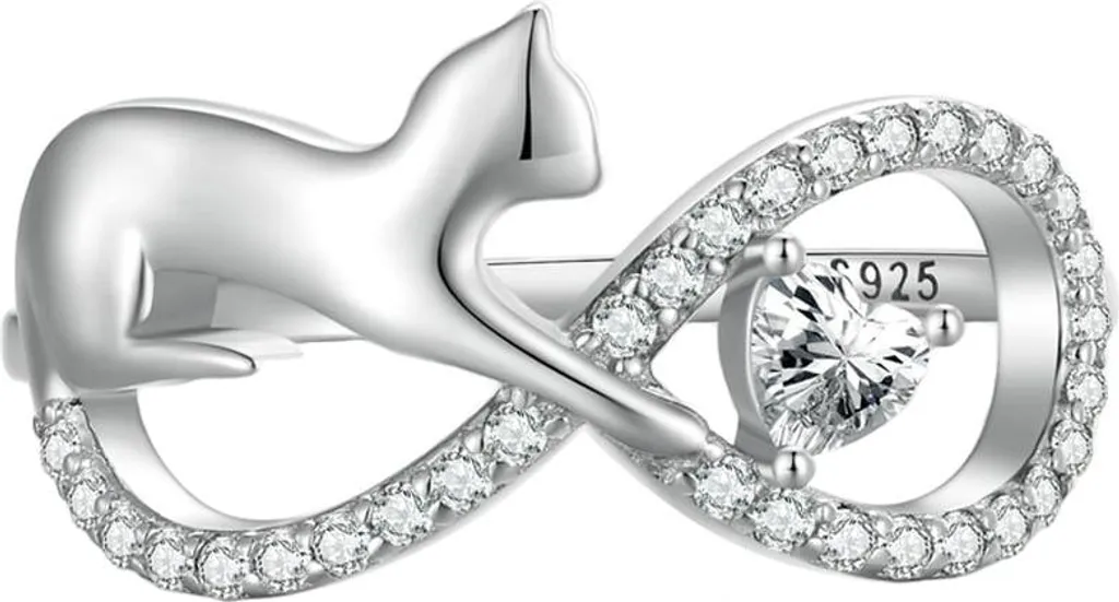Anello Argento 925 Gatto Infinito Misura 17 - Tradizione e Amore
