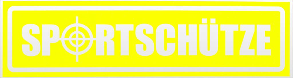Kiwistar Sportschütze invertiert Magnetschild Schild magnetisch - 30cm Neongelb - Magnetfolie für Auto PKW Kfz
