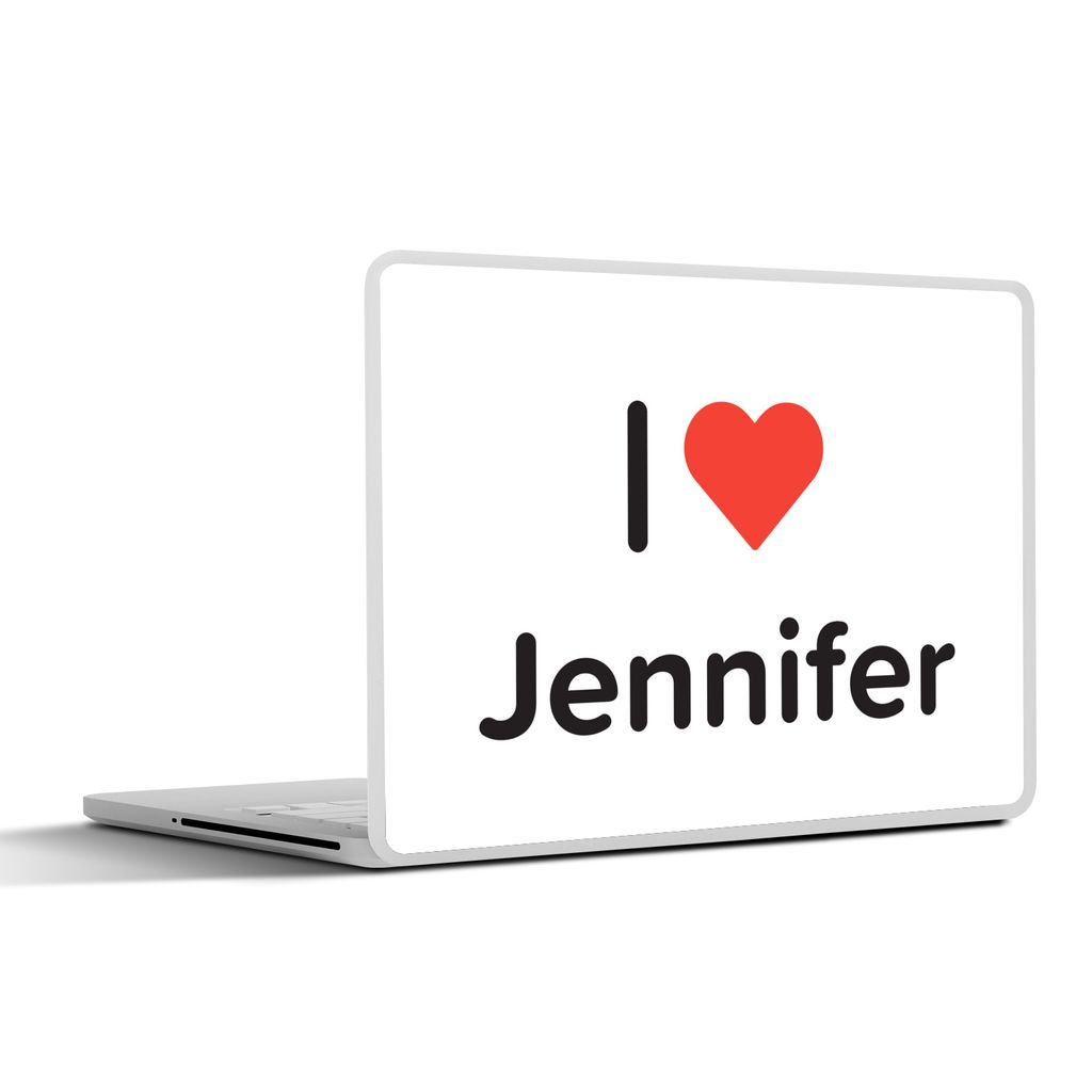 MuchoWow Laptop Aufkleber Sticker Cover Ich liebe - Jennifer - Mädchen 30x21 cm - Sticker für Laptop - Selbstklebend