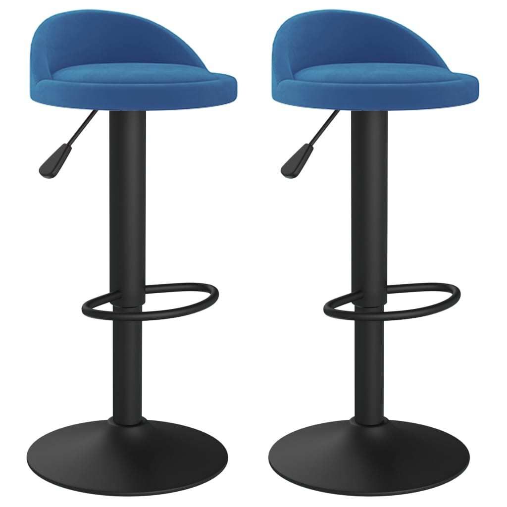 "WINTER SALE"2er Set Barhocker - Tresenhocker - Barstuhl - multifunktional& Moderne - Blau Samt - Barstühle klassischem Design NEU7351942