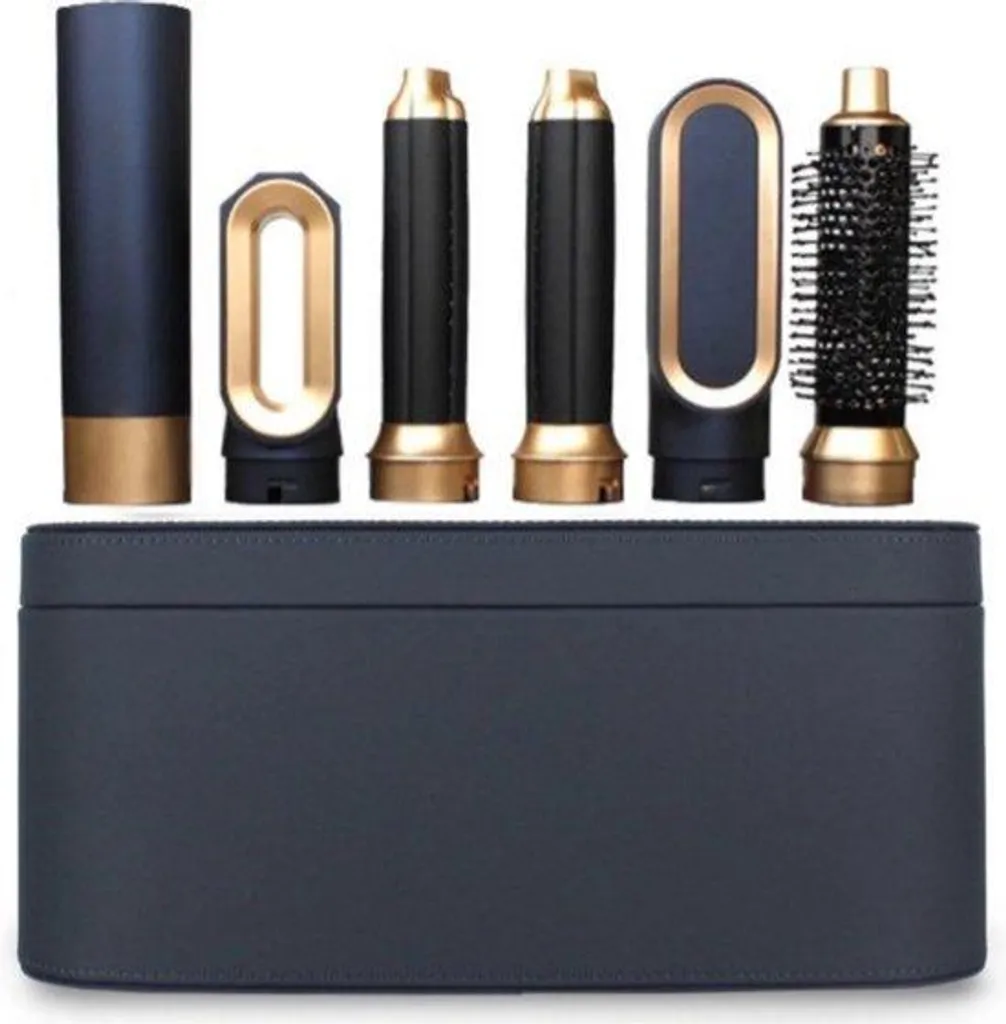 Brosse soufflante et sèche-cheveux multifonction noir avec coffret