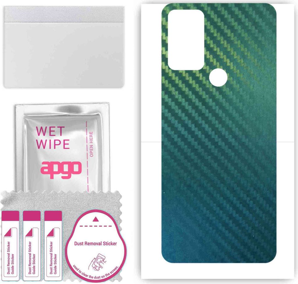 apgo Rückseite Schutzfolie, Skin, kompatibel mit Motorola Moto G Play 2022, Hinten Displayschutzfolie aus Vinylfolie, kratzfest, einfache Montage ...
