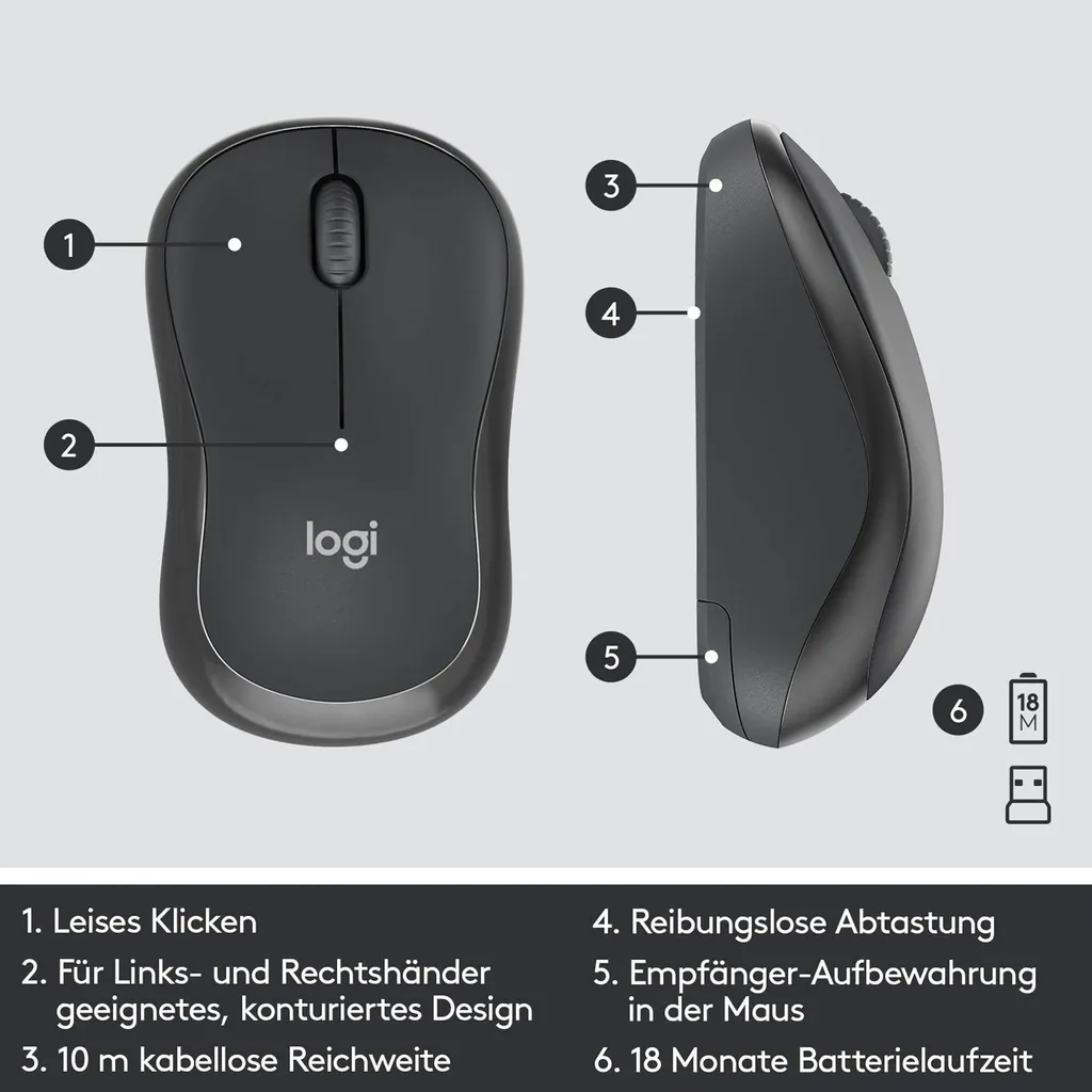 Logitech MK295 Silent ensemble clavier et souris sans fil graphite - 27