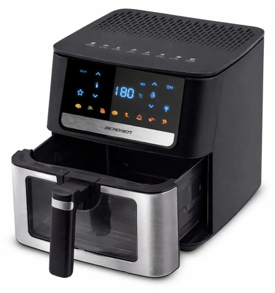 Friteuse saine Berdsen BD-655 noire à circulation d'air rapide 1400W