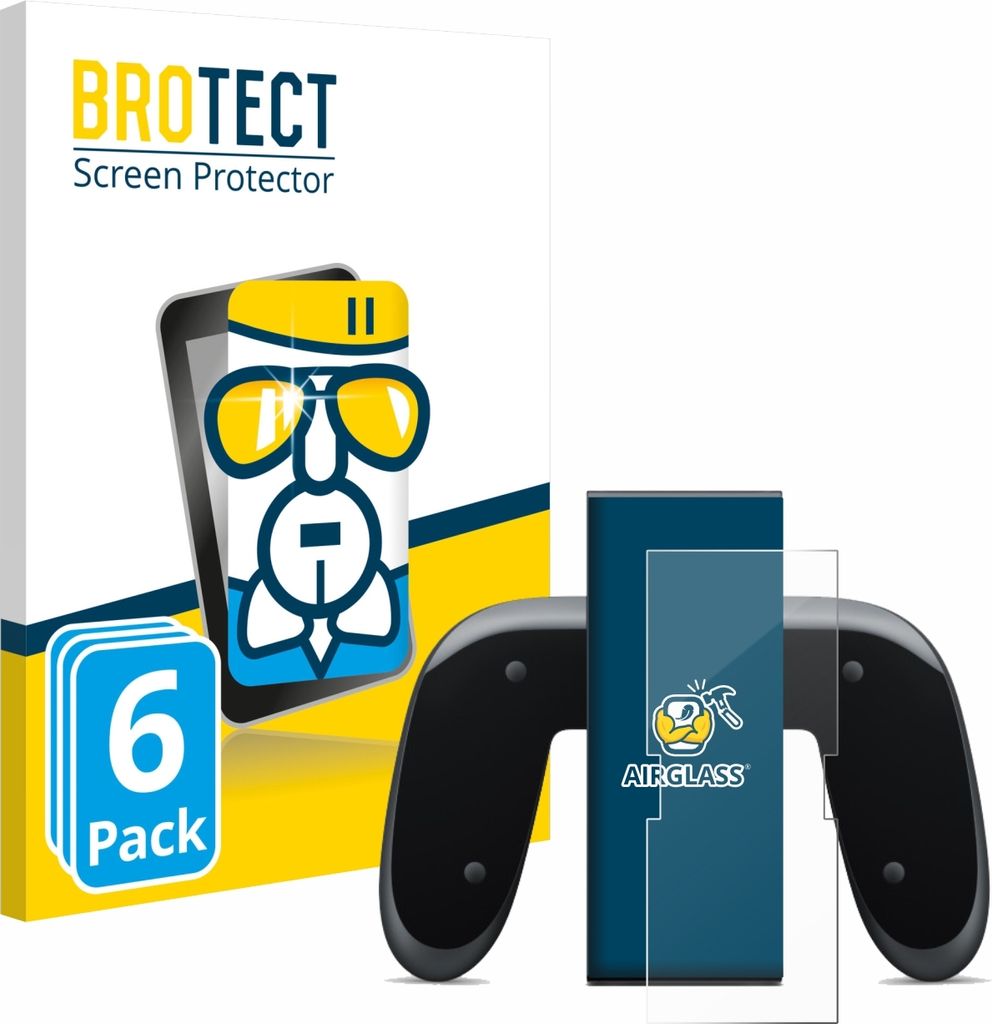 6x BROTECT Schutzglas für Nintendo Switch 2 Joy-Con 2-Holder Schutzfolie Panzer Folie Glas Display Schutz klar