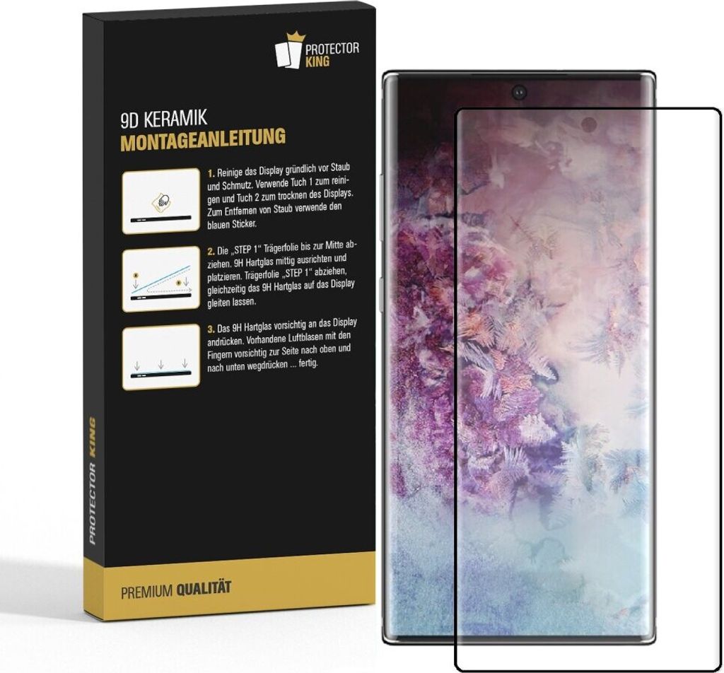 3x 9D Keramik für Samsung Galaxy Note 10 Plus FULL-COVER Panzerfolie Displayschutz Panzerschutz Schutzfolie Displayfolie Folie ANTI-SHOK ANTI-BRUC...