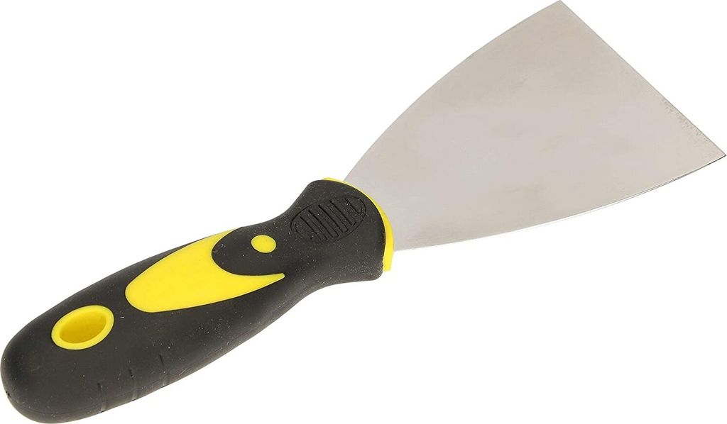 KOTARBAU Edelstahl Malerspachtel 80 mm Gipser Spachtel Universalspachtel Kratzer zum Entfernen Palettenmesser mit Gummigriff