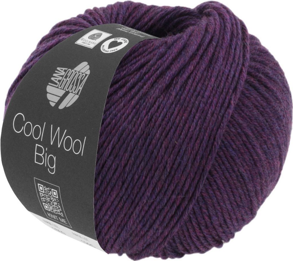 Lana Grossa - Cool Wool Big Melange 1604 dunkelviolett meliert