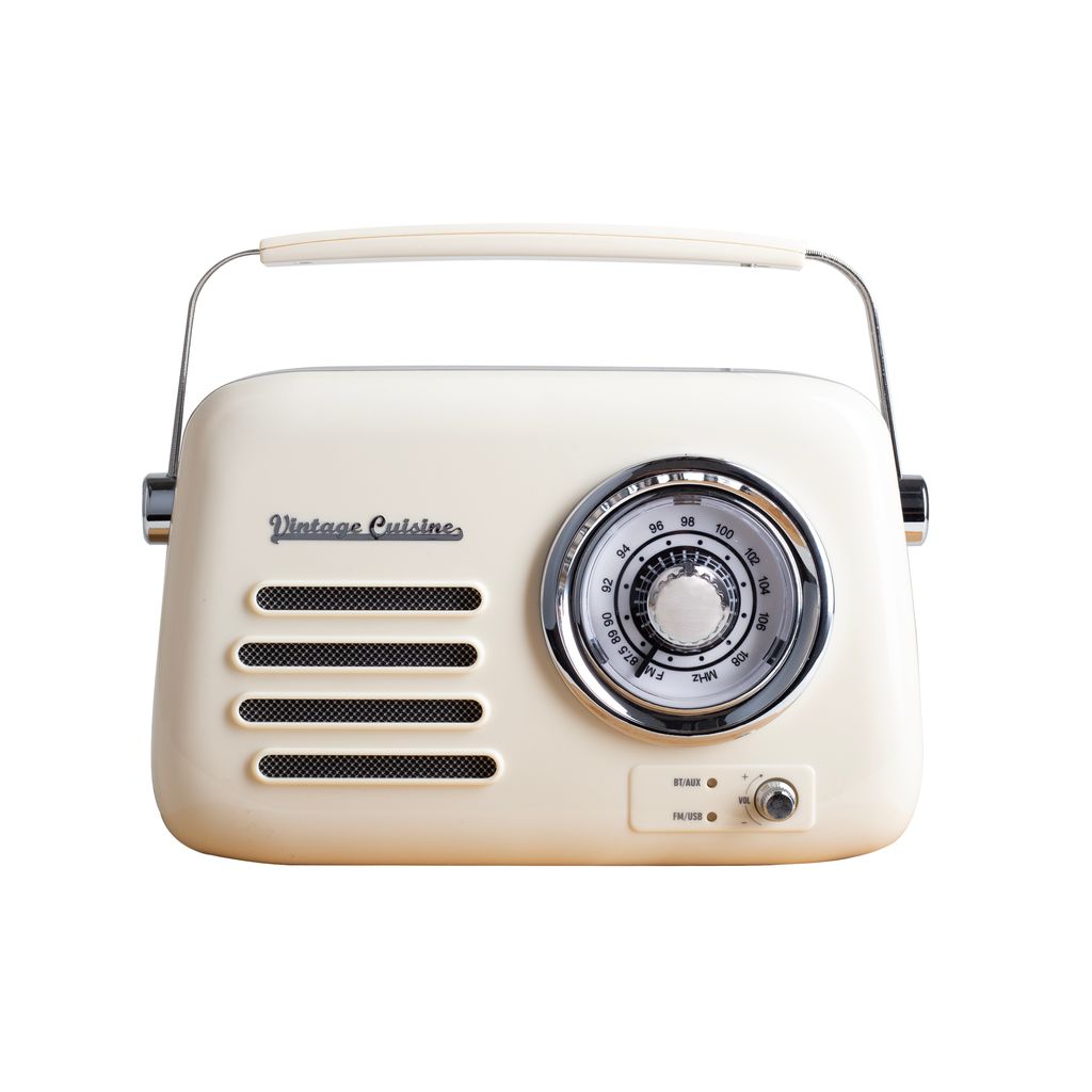 Retro radio chrom z głośnikiem bluetooth Vintage Cuisine Zdjęcie produktu 