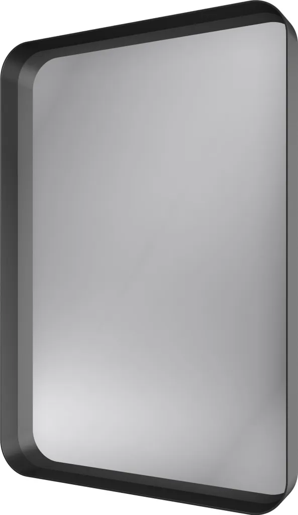 Miroir 80x45 UBY - Cadre en aluminium laqué noir mat - Design moderne