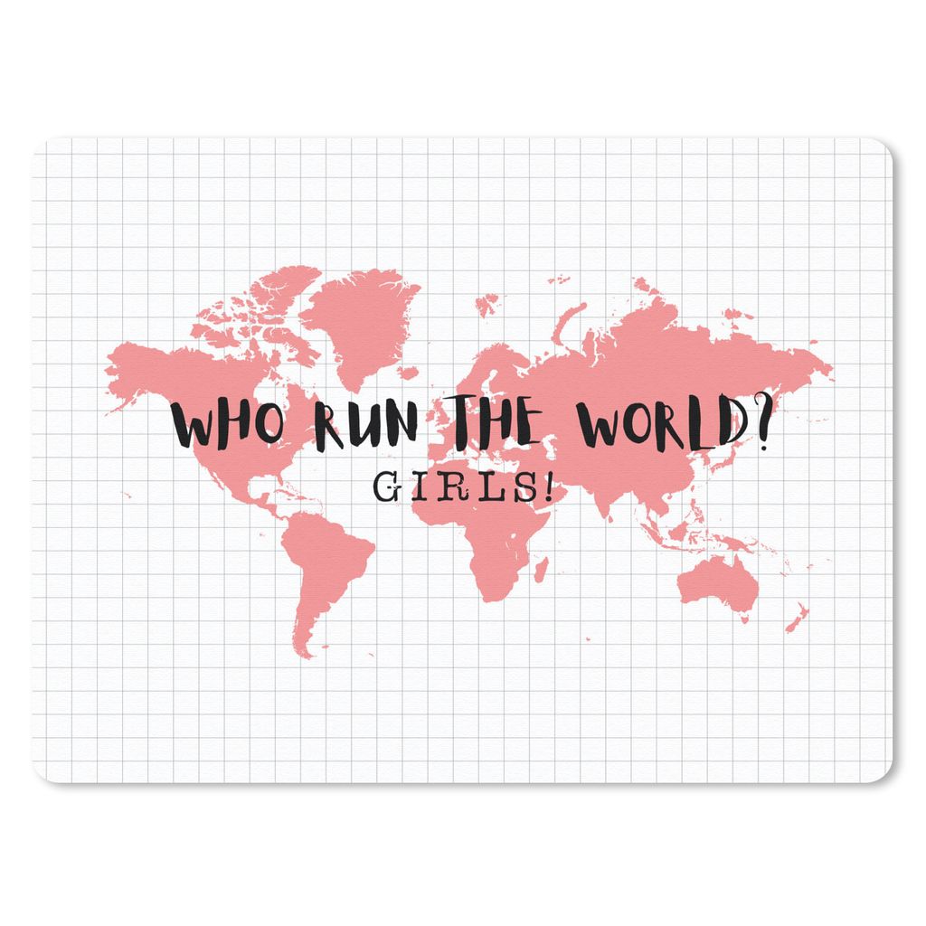 MuchoWow Mauspad Mousepad Weltkarte - Sprüche - Beyoncé 40x30 cm - Mousepads - Maus Mat - Pad - Mausunterlage - Anti Rutsch