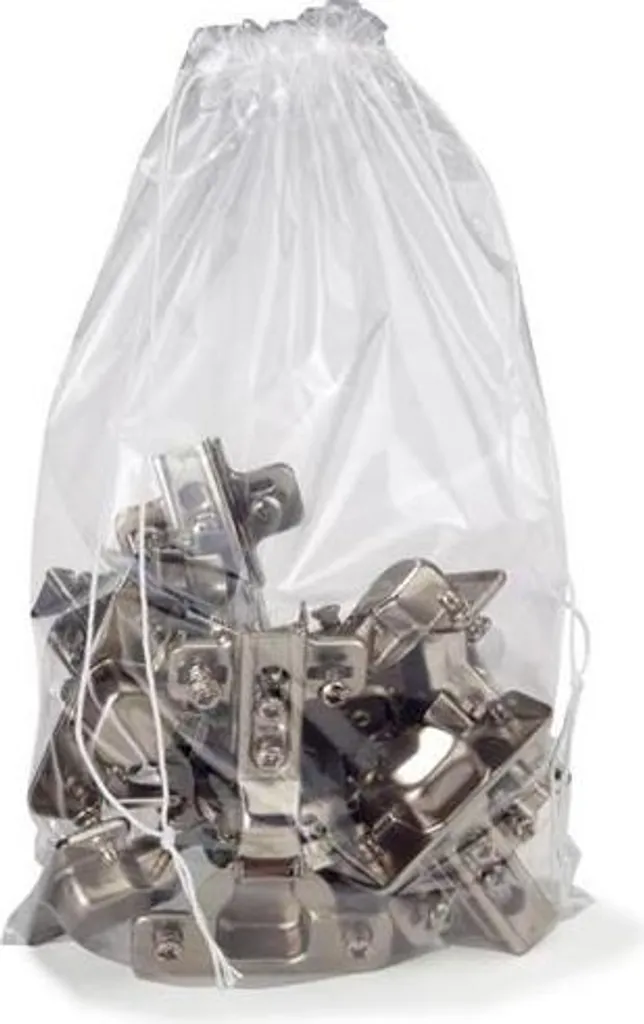 Sachet transparent robuste 50µ contre la poussière avec lien serrage