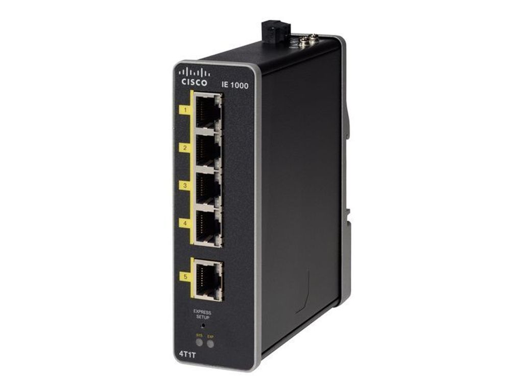 Cisco IE-1000-4T1T-LM Switch mit Gestell für Fast Ethernet (10/100) Nero