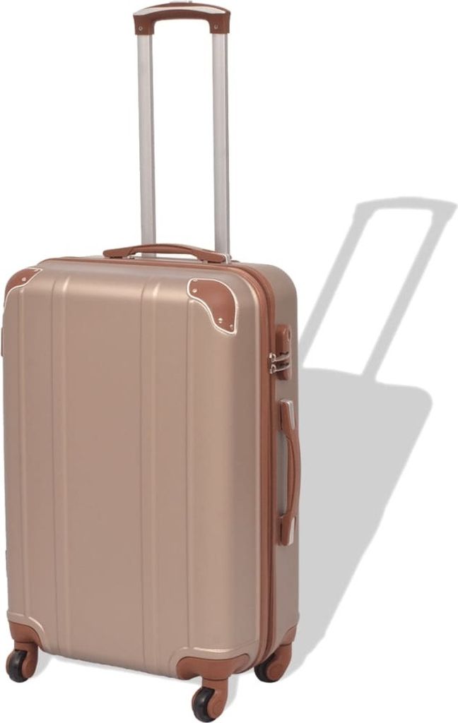 "Winteraktion" Vierteiliges Hartschalen-Trolley-Set Champagner - Werkzeugkoffer CC22731