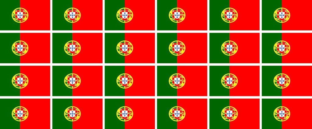 Mini Aufkleber Set - Pack glatt - 33x20mm - selbstklebender Sticker - Portugal - Flagge / Banner / Standarte fürs Auto, Büro, zu Hause und die Sc...