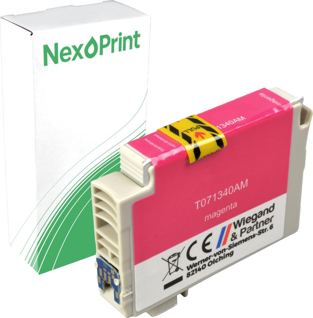 Druckerpatrone kompatibel zu Epson C13T071340 magenta Stylus SX200, Epson Stylus SX205, Epson Stylus SX210, Epson Stylus SX215