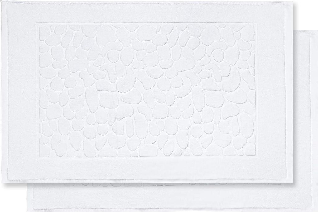 Weiche Badematte - bequeme Fußmatte - 1 Stück - weiß - 100% Baumwolle - 80x50 cm