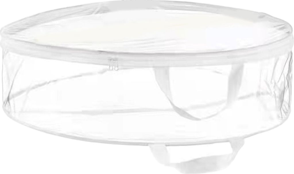 1/2 Stück Girlanden-Aufbewahrungstasche, rund, PVC, transparent, staubdichtes Design, leicht zu tragender Griff, Weihnachtskranz-Aufbewahrungstasche
