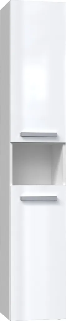 Armoire de toilette ATSO blanche brillante étagère modulable incluse - 5