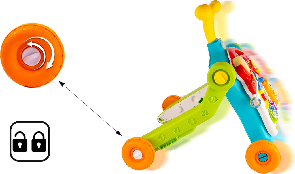 MalPlay Trotteur 5 en 1 Poussette et Table d'Éveil pour Bébé 9 Mois