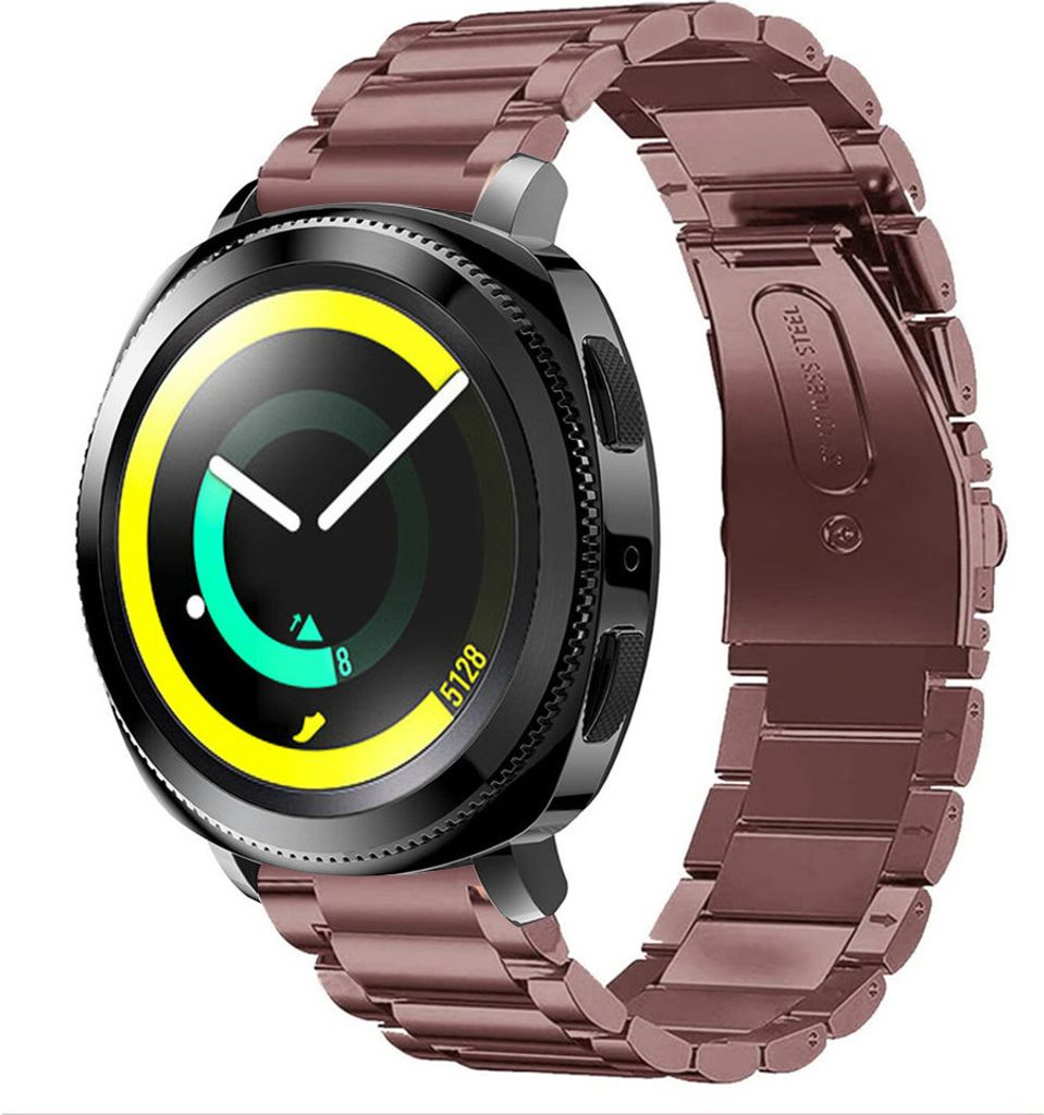 Strap-it Stahlarmband - Kompatibel mit Samsung Gear Sport Armband Ersatzarmband Edelstahl - Faltschließe - Hochwertiges Material - für Smartwatch...